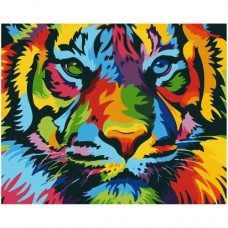 Картина по номерам "Цветной тигр"