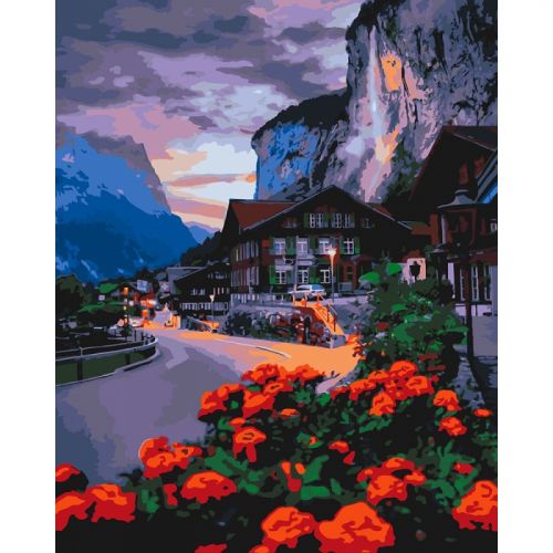Картина за номерами "Літо в Швейцарії" ★★★★ (Идейка)