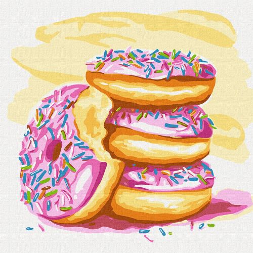 Картина по номерам "Любимые пончики" ★★★★ (Идейка)