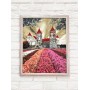 Багетная рамка для картин по номерам, розовая посеребренная (40х50 см) (MiC)