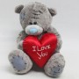 Мягкая игрушка "Медвежонок I love you", серый (MiC)