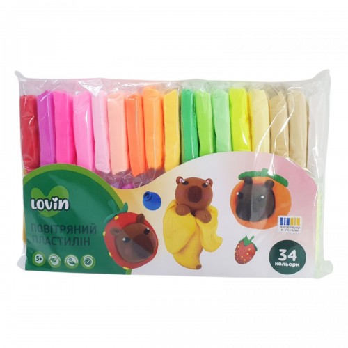 Набір повітряного пластиліну, 34 кольори (Окто)