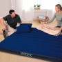 Матрас надувной велюровый с подушками и насосом, 152х203х25 см (Intex)