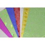 Набір кольорового картону "Глітерні візерунки", 8 аркушів (Апельсин)