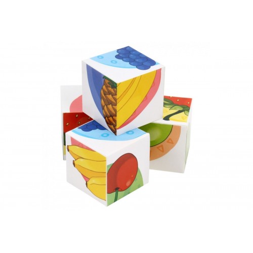 Кубики "Фрукти ТехноК" (4 кубика)