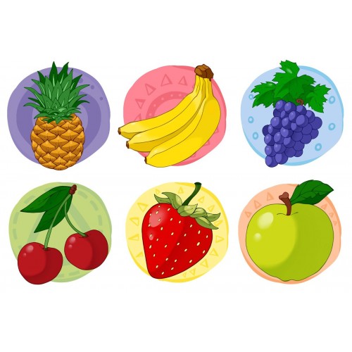 Кубики "Фрукти ТехноК" (4 кубика)