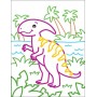 Раскраски с цветным контуром "Динозаврик" (MiC)