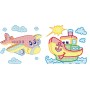 Водні розмальовки з кольоровим контуром "Плаваємо і літаємо" (рус) (Crystal Book)