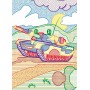 Книга "Большие водные раскраски: Военная техника" (Crystal Book)