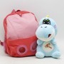 Рюкзак з іграшкою "Динозаврик" (кораловий) (MiC)