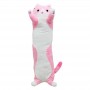 Плюшевий кіт-обіймашка Батон, рожевий (MiC)