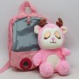 Рюкзак с игрушкой "Лосенок" (розовый) (MiC)