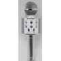 Бездротовий мікрофон караоке, bluetooth, USB, колонка Срібний (MiC)
