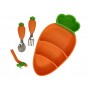 Набор силиконовых столовых приборов "Морковка" (Food Grade)