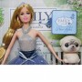 Лялька "Emily" з песиком (у блакитному) (MiC)