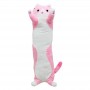 Мʼяка іграшка-обіймашка "Кіт батон", 45 см (рожевий) (MiC)