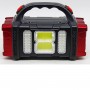 Ліхтар світлодіодний C 57239 (84) акумуляторний, 3 режими роботи, сонячна батарея, USB-кабель, зарядка для телефона, в коробці (MiC)