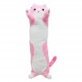 Мʼяка іграшка-обіймашка "Кіт батон", 45 см (рожевий) ()