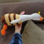 Мягкая игрушка "Гусь-обнимусь" в костюме пчелки (65 см) (MiC)
