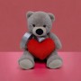 Мʼяка іграшка "Ведмедик з серцем", мокко, 30 см (Селена)