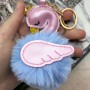 Брелок-пушистик "Фламинго" голубой, 10 см (MiC)