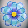 Вітрячок "Квіточка", діаметр 38 см, блакитний (MiC)