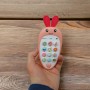 Развивающая игрушка "Морковка-телефон" (голубая) (MiC)