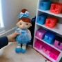 Мягкая кукла "Девочка", 41 см (голубая) (MiC)