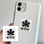 3D стикер "Kyiv white" (цена за 1 шт) (Tattooshka)