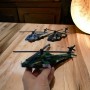 Вертолет военный, инерционный, металлический (зеленый) (MiC)
