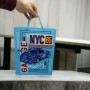 Пакет подарочный "Машинки" (32х12х26 см.), голубой (MiC)