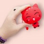 Гаманець силіконовий "Кіт" червоний, 8 см (MiC)