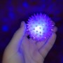 Мʼячик їжачок зі світлом, 6 см, (блакитний) (MiC)