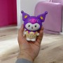 Сквіш-антистрес "Sanrio: Куромі" (10 см), чорний, з рожевим черепом (MiC)