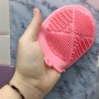 Силіконова мочалка-рукавичка для купання, рожевий (Mega Zayka)