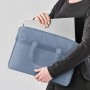 Сумка для документов текстильная А4, 1 отделение, голубая. (Axent)