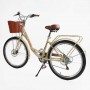 Велосипед городской Corso «Polaris» 26'' PS-72411 + КОРЗИНА стальная рама 16.5'', Shimano 7 скоростей, корзина, багажник (Corso)