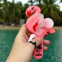Ручной вентилятор "Фламинго" 15 см (розовый) (MiC)