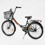 Велосипед складной Corso 24'' Advance односкоростной, складная стальная рама 14'', корзина, багажник (Corso)