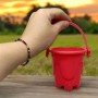 Пісочний набір (відерце, лопатка, 3 формочки для піску) червоний (CANHONG)