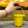 Пісочний набір (відерце, лопатка, 3 формочки для піску) жовтий (CANHONG)