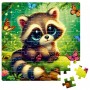 Пазли De.tail. Єнот з метеликами. 64 деталі (Vladi Toys)