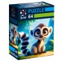 Пазли "De.tail. Лемур в джунглях" 64 деталі (Vladi Toys)