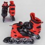 Ролики "Best Roller" (розмір 30-33; колір - ЧЕРВОНИЙ; колеса PVC, ПЕРЕДНЄ КОЛЕСО СВІТЛО, устілка – 17-19.5 см, d коліс - 6.5 см) в сумці (Best Roller)