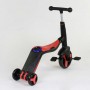 Самокат 3в1 (1) Best Scooter, самокат-велобіг-велосипед, ЧЕРВОНИЙ, світло, 8 мелодій, колеса PU, переднє колесо d = 20см, задні d = 11см (Best Scooter)