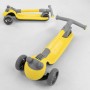 Самокат триколісний D-0449 (6) Best Scooter, ЖОВТИЙ,  складне алюмінієве кермо, 3 колеса PU зі світлом, d = 120*35 мм (Best Scooter)