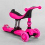 Самокат-велобег 3в1 трехколесный BS-23180 (4) Best Scooter, 3 колеса PU со светом, сидение, амортизаторы, родительская ручка (Best Scooter)