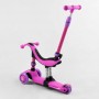 Самокат-велобег 3в1 трехколесный BS-26566 (4) Best Scooter, 3 колеса PU со светом, сидение, амортизаторы, родительская ручка (Best Scooter)