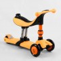 Самокат-велобег 3в1 трехколесный BS-50584 (4) Best Scooter, 3 колеса PU со светом, сидение, амортизаторы, родительская ручка (Best Scooter)