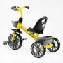 Велосипед 3-х колісний BS-16390 Best Trike (1) колеса EVA переднє 12’’, заднє 10’’, сталева рама, фара з музикою та світлом, 1 пісня українською та 2 англійською, 2 кошики, в коробці (BestTrike)